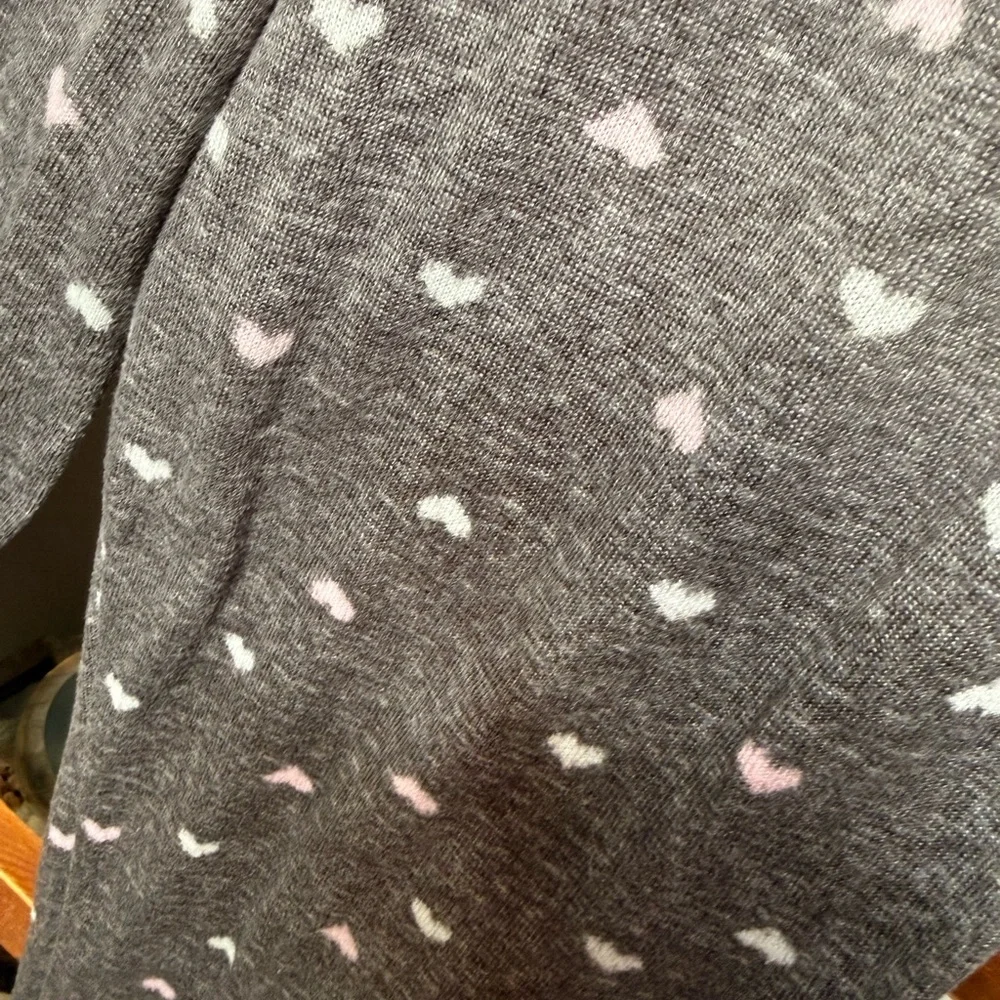 Laura Ashley Pajama Set – “Love” Embroidered Tee & Heart Print Pants